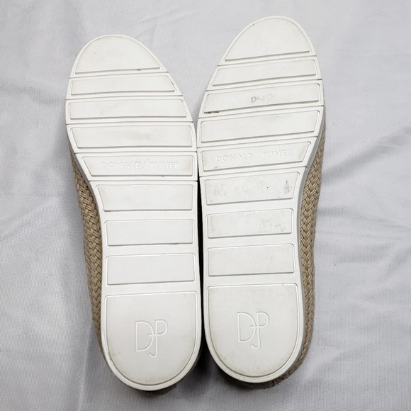 Donald J Pliner Paryn Slip On Loafers Leather Tan Espadrille Size 6 Women's - Picture 8 of 9